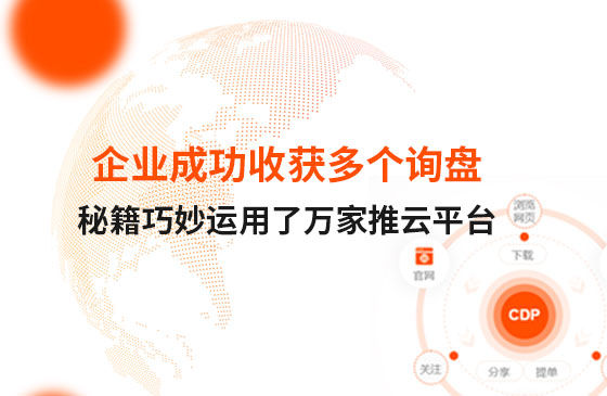 企業(yè)成功收獲多個(gè)詢盤，秘籍正是巧妙運(yùn)用了萬家推云平臺！